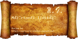 Mártonfi Ildikó névjegykártya