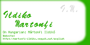 ildiko martonfi business card